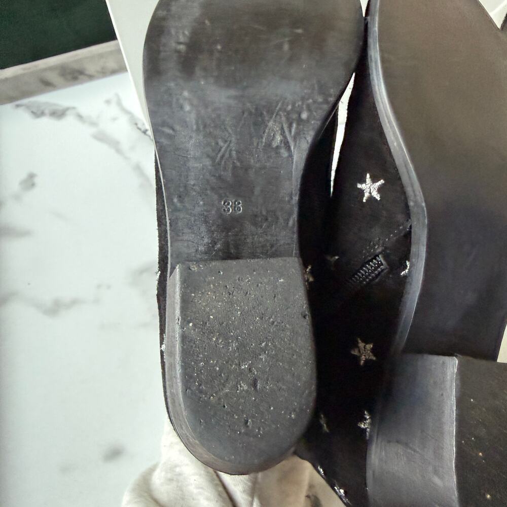 Russell & Bromley Stardom Embroidered Black Suede Western Ankle Boots - Picture 8 of 9